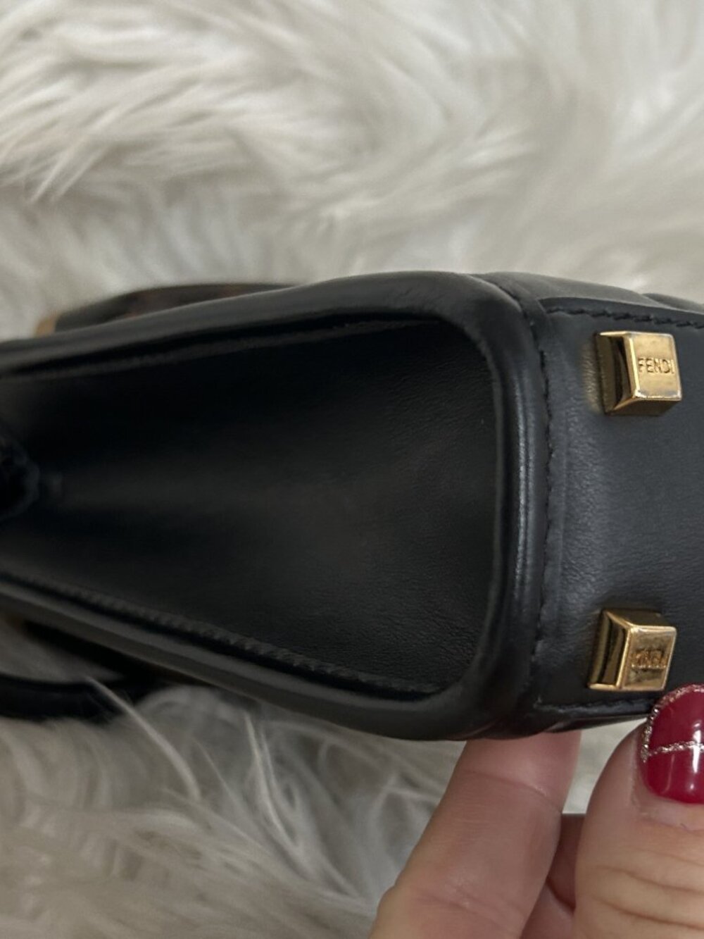Fendi Vitello Embossed Mini F Sunshine Tote - Picture 6 of 14